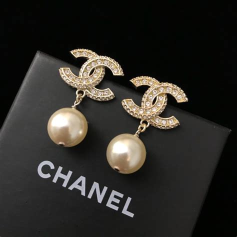 chanel cc diamond earrings|chanel earrings cc real.